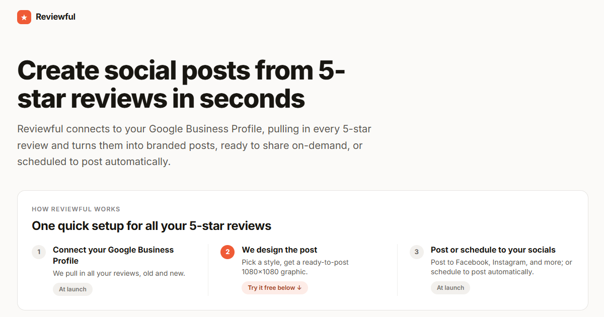 I built a tool for small business owners who want to automate posting their Google review to social  logo